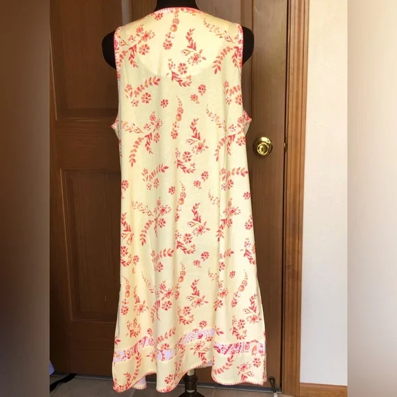 NWOT CAROLE HOCKMAN sL matching nightgown & robe(w/pockets) Yellow/orange - Picture 3 of 9